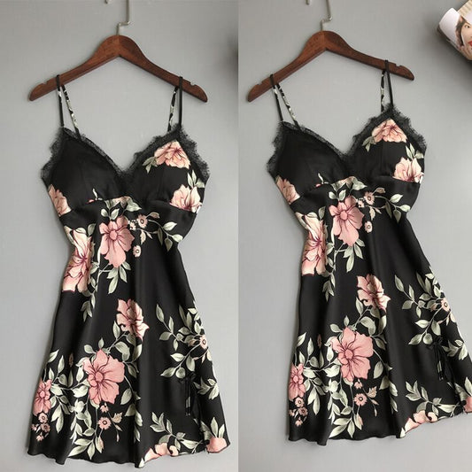 Camisón de Seda y Encaje para Dormir - Lencería Elegante para Mujer - Image 2