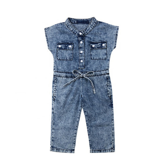 Mono Corto de Mezclilla para Niñas - Enterizo de Verano Estilo Casual - Image 2