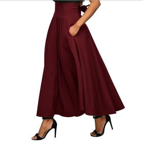 Faldas Midi Elegantes de Moda Europea y Americana para Mujer - Image 2