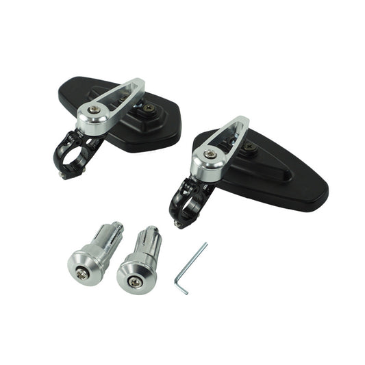 Espejos Retrovisores Universales 22mm para Motocicleta - Aluminio Negro - Image 2