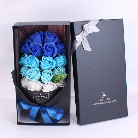 Caja de Regalo Flores de Jabón - 18 Rosas Aromáticas para Día de Madres y Aniversarios - Image 2