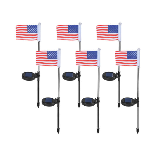 Lámpara Solar Decorativa con Bandera para Jardín - Image 2