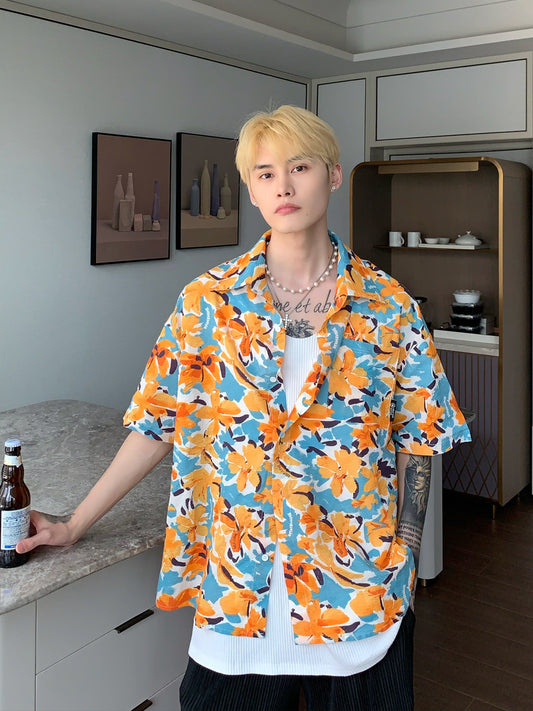 Camisa Hawaiana Floral Contraste para Hombre - Image 2