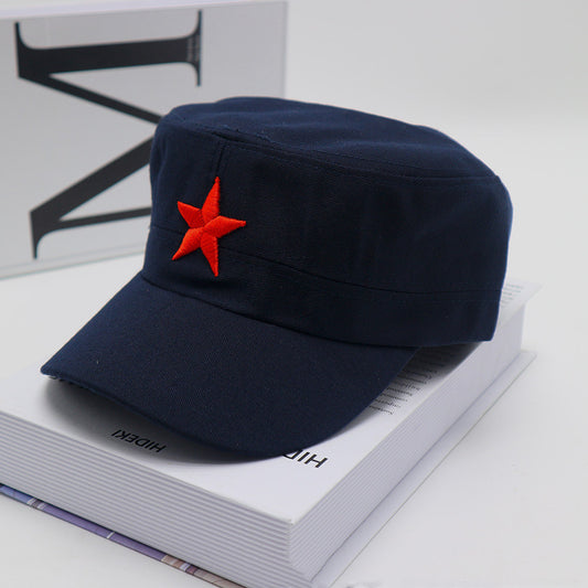Gorra de Béisbol Visera Plana Roja Estilo Militar - Image 2