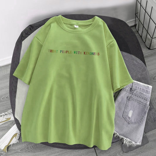 Playera Básica para Mujer Letter Tide - Cuello Redondo Manga Corta - Image 2