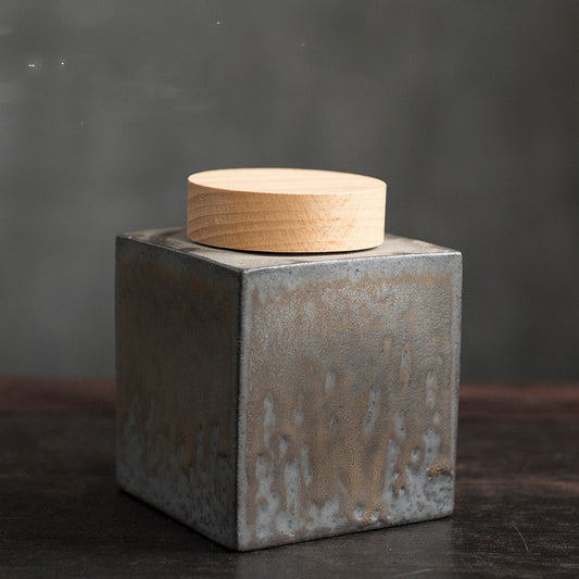 Lata de Té Pequeña con Tapa de Madera Hermética - Image 2