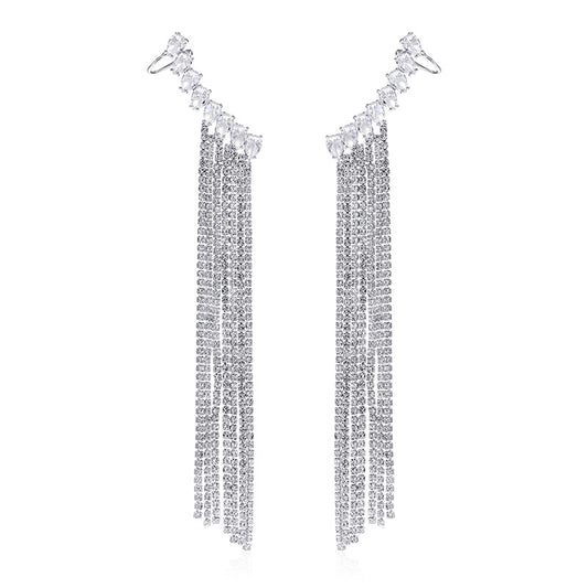 Aretes de Circón con Borla Exagerada - Diseño Elegante y Llamativo - Image 2