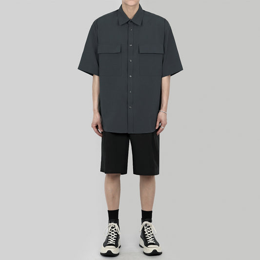 Camisa Casual Manga Corta Hombre Estilo Coreano - Image 2