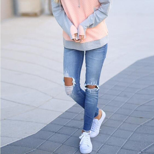 Jeans para Mujer con Roturas y Flecos Desflecados - Image 2