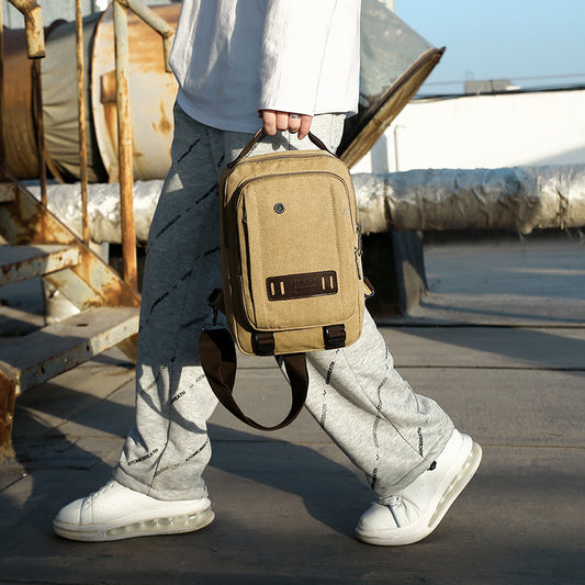 Bolsa Mensajero de Lona para Hombre - Estilo Outdoor y Casual - Image 2