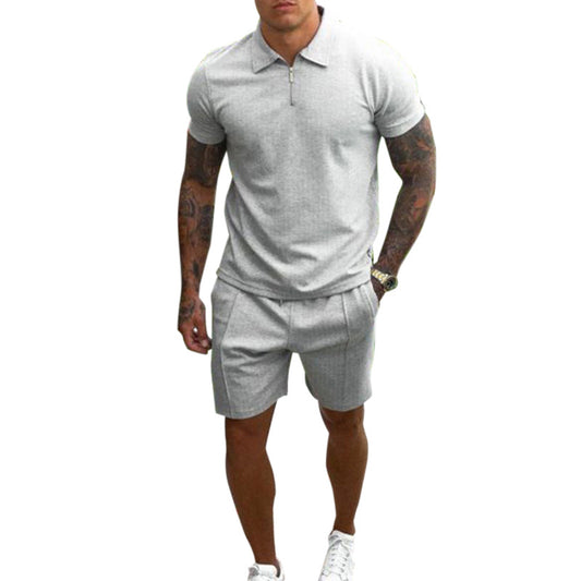 Conjunto de Shorts Slim Casual de Manga Corta para Hombre - Image 2