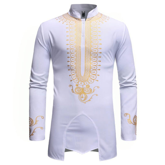 Camisa Masculina con Patrón Bronce Irregular - Image 2