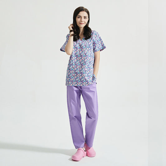 Uniforme de Spa y Salón de Belleza con Estampado Infantil en Algodón - Image 2
