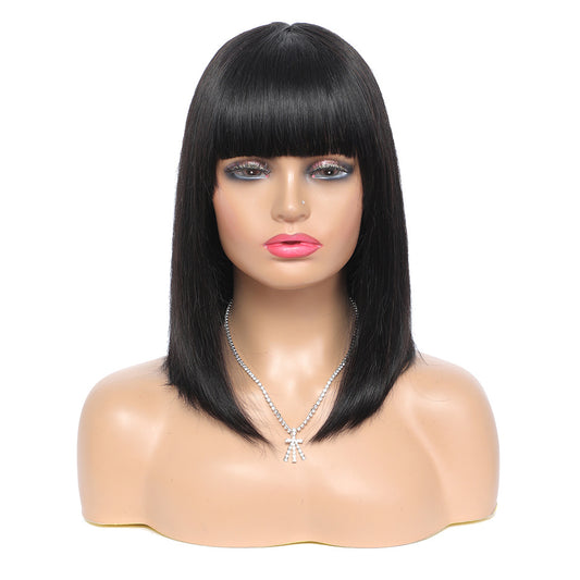 Peluca Bob de Cabello Natural Corto para Mujer - Image 2