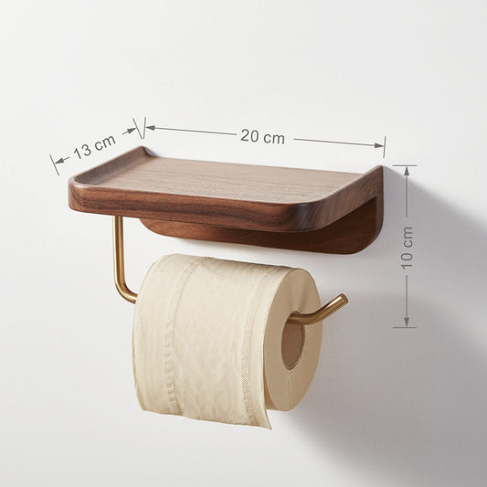 Portarrollos de Madera Maciza para Pared - Dispensador Moderno de Papel Higiénico - Image 2