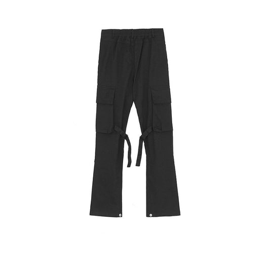 Pantalones Palazzo con Cierre de Cremallera y Tiras Ajustables - Image 2