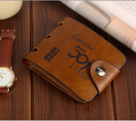 Cartera Corta Vintage Estilo Cazador para Hombre - Image 2