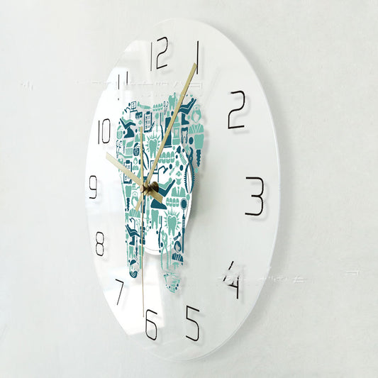 Reloj de Pared Odontológico con Patrón Dental - Image 2