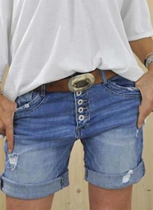Shorts de Mezclilla Rotos Sexy para Mujer - Image 2