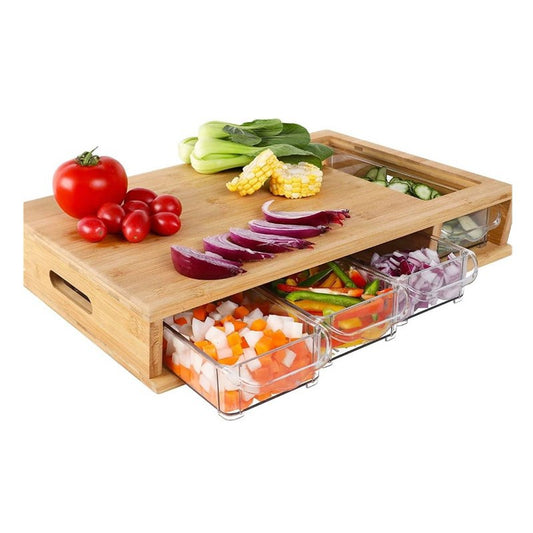 Tabla de Corte Rectangular Grande con Cajón de Almacenamiento - Image 2