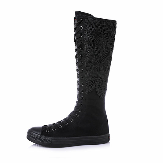 Botas de Invierno para Mujer - Estilo Punk Cómodo con Cierre y Cordones - Image 2