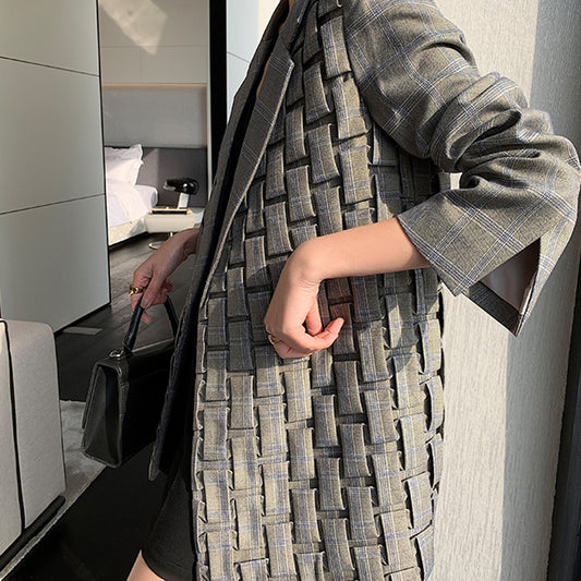 Blazer Cuadrille Retro para Mujer - Image 2