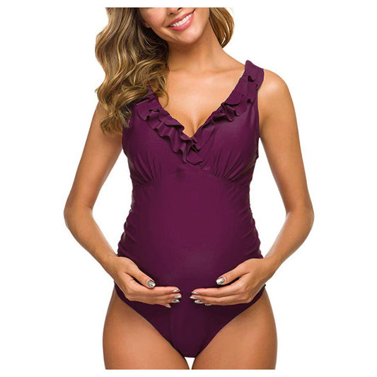 Traje de Baño Premamá Elegante con Volantes - Image 2