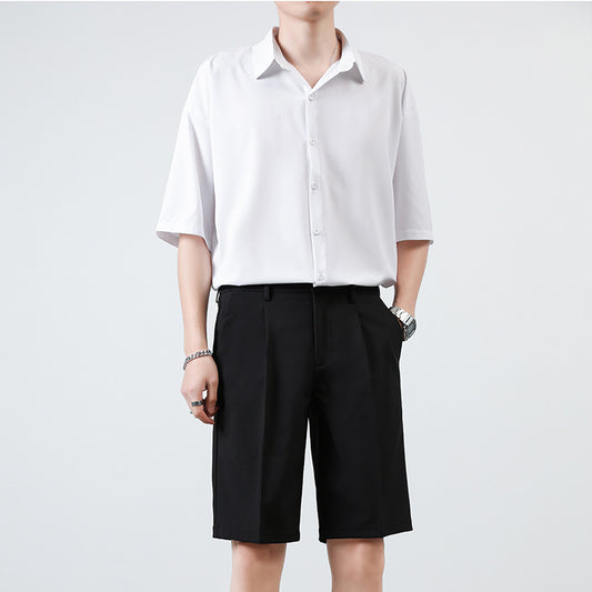 Conjunto Casual Hong Kong - Camisa Manga Corta y Pantalones Bermuda Holgados - Image 2