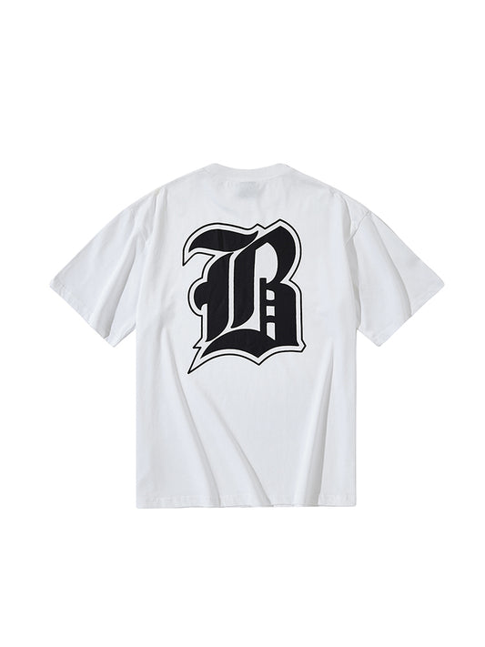 Camiseta Básica Suelta de Algodón con Estampado Logo Gothic Boneless - Image 2