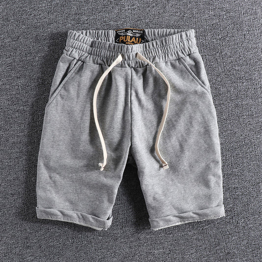 Pantalones Cortos Deportivos Británicos de Algodón para Hombre - Estilo Casual Five-Point - Image 2