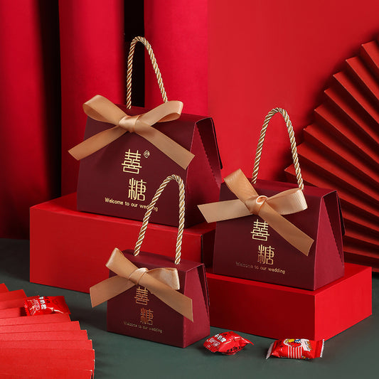 Caja de Dulces de Boda Estilo Chino Portátil - Image 2
