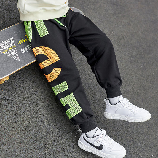 Pantalones Deportivos Niño Primavera Otoño Estilo Casual Moderno - Image 2