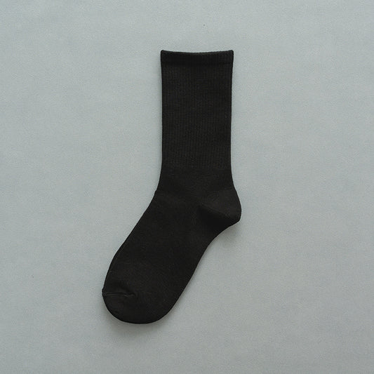 Calcetines Deportivos de Tubo para Mujer, Algodón Puro Blanco y Negro - Image 2