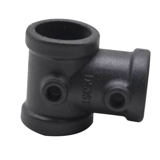 Conector Angular de Aluminio Tres Vías - Acabado Negro Mate Retro - Image 2