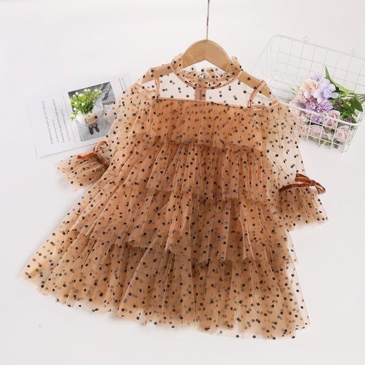 Vestido Princesa Otoño Niña con Lentejuelas y Tul Estrellas - Image 2