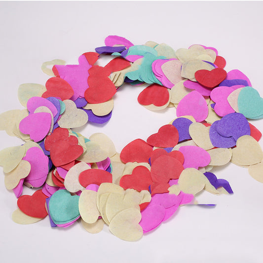 Confeti de Corazones Rojo Melocotón - Decoración de Mesa para Bodas y Celebraciones - Image 2