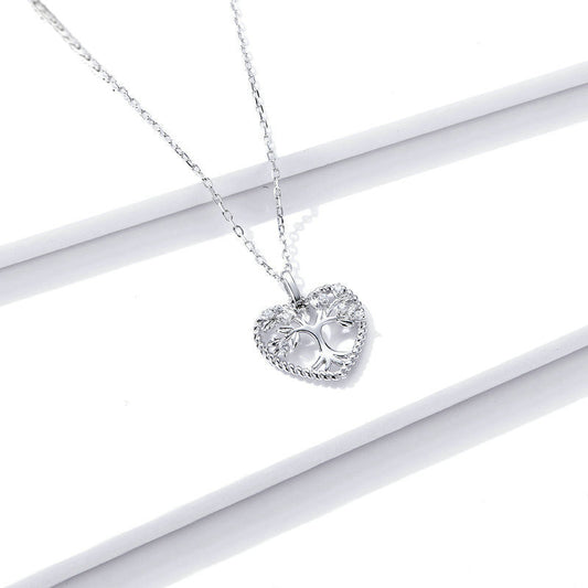 Collar de Plata S925 Corazón Elegante Estilo Europeo para Niñas - Image 2