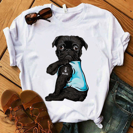 Playera Mujer Estampado Mamá con Amor - Cuello Redondo Manga Corta - Image 2