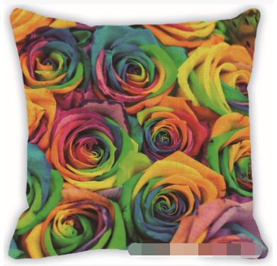 Funda de almohada lino con patrón geométrico colorido para sofá y auto - Image 2