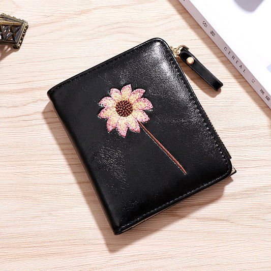Billetera Compacta para Mujer con Cierre y Monedero Integrado - Image 2
