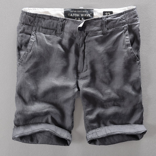 Pantalones Cortos de Lino Ligero para Hombre - Estilo Casual Moderno - Image 2
