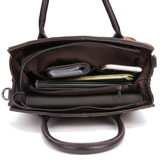 Bolso Retro de Cuero Genuino para Mujer - Diseño Artesanal Pulido a Mano - Image 2