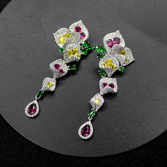 Aretes de Zafiro Retro Europeo y Americano - Image 2