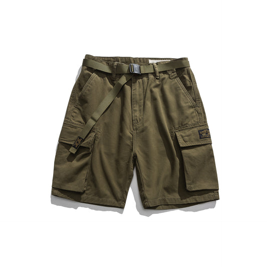 Shorts Tácticos Multibolsillo Verde Caqui - Image 2