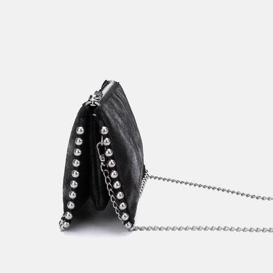 Bolso Cuadrado Pequeño para Mujer con Cuentas y Compartimento Billetera - Image 2