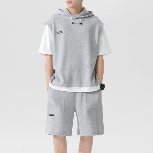 Conjunto Deportivo de Verano: Sudadera con Capucha y Pantalón Corto para Hombre - Image 2
