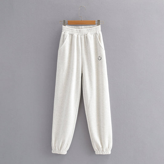 Pantalones Harem con Cintura Elástica y Carita Bordada - Image 2