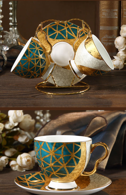 Juego de Taza y Platillo de Cerámica para Té de la Tarde - Image 2