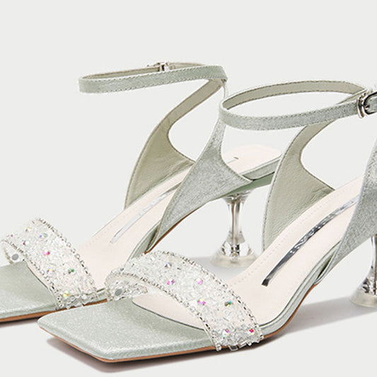 Sandalias de Tacón Stiletto con Cristales Brillantes - Image 2