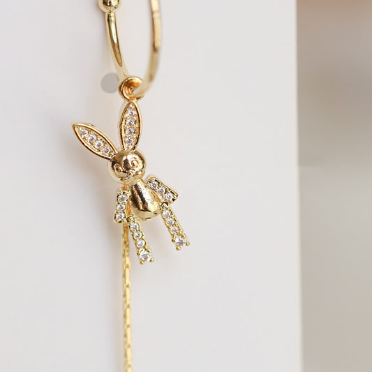 Aretes Largos de Conejo Artesanales - Pendientes Elegantes para Realzar tu Temperamento - Image 2